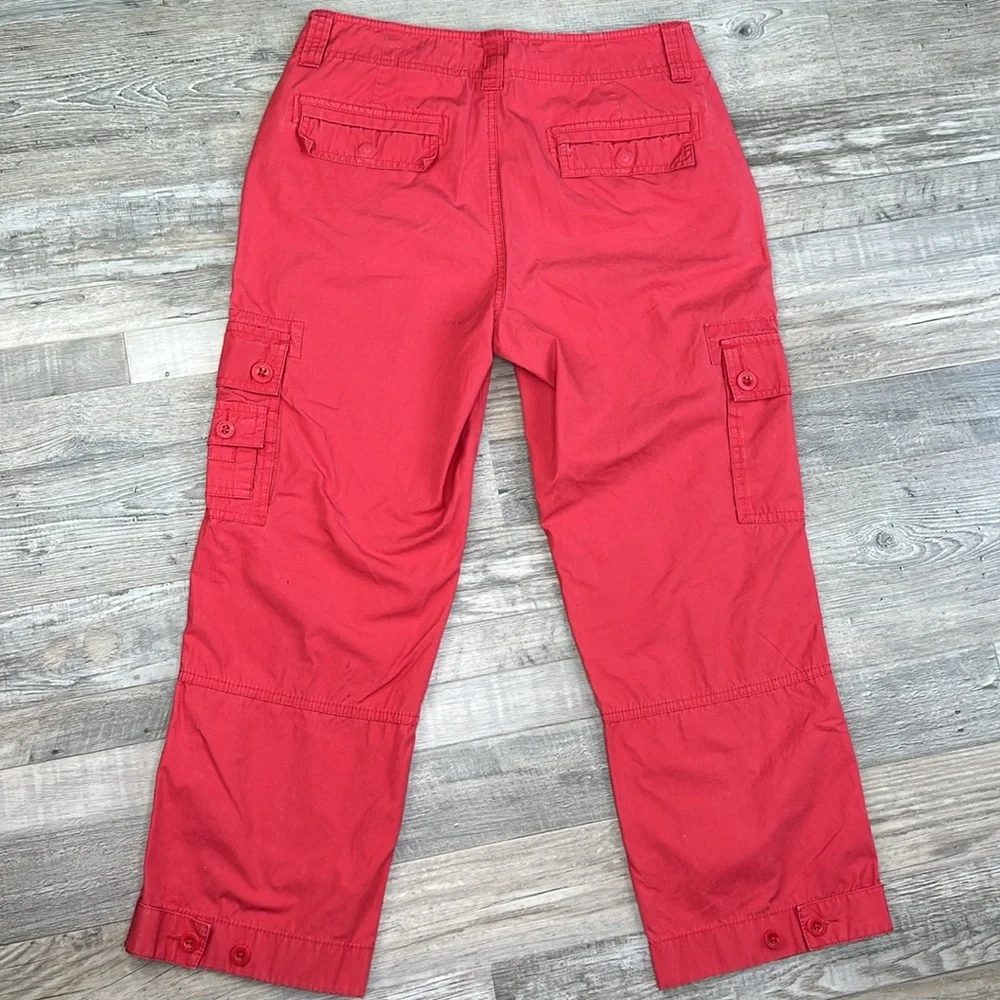 Ralph Lauren Red Cargo Cropped Pants 4